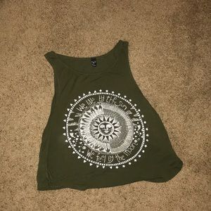Army green tank top
